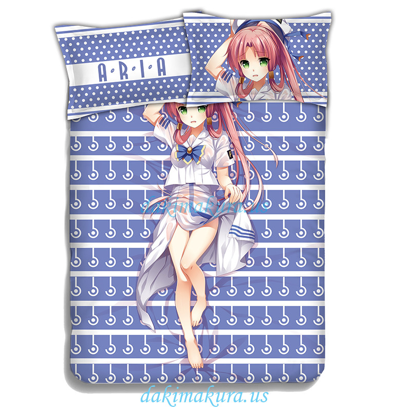 Aria Kanzaki - Aria the Scarlet Ammo Japanese Anime Bed Sheet Duvet Cover with Pillow Covers
